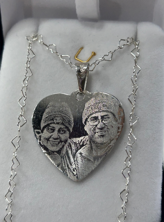 Medalla Corazón Fotograbado Grande