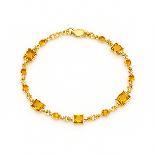 PULSERA CRISTAL SWAROVSKI TOPACIO