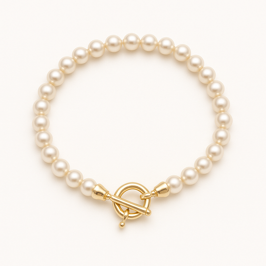 PULSERA MADRE PERLA DE MALLORCA TIMON 7MMX19CM