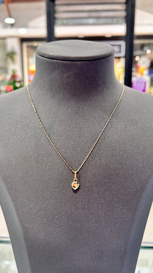 Collar juvenil de Oro 18k nacional Corazón 45cm