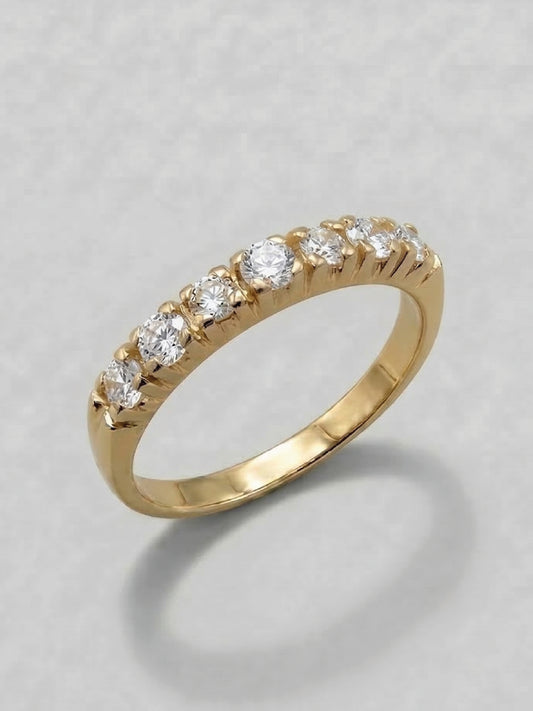 Anillo cintillo Oro 18k circón 3,0gr