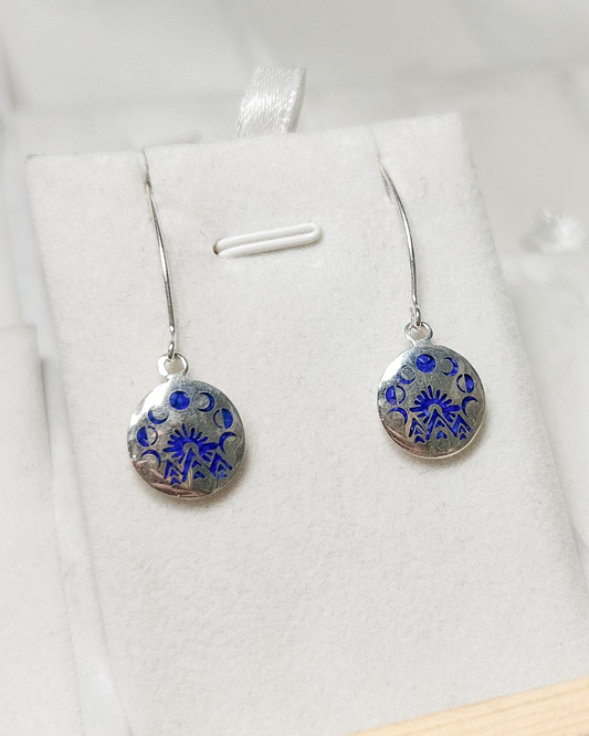 AROS PLATA NACIONAL FASE LUNAR LAPISLAZULI