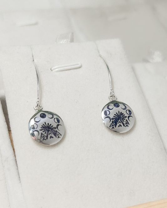 AROS PLATA NACIONAL FASE LUNAR / PIEDRA UNIVERSO