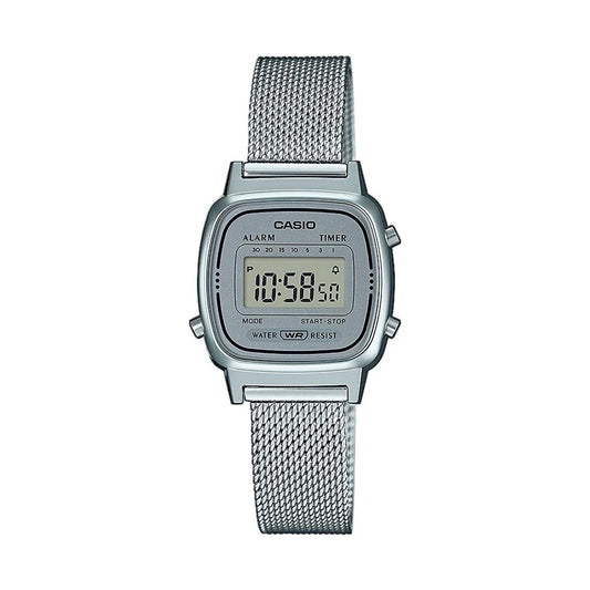 RELOJ CASIO RETRO A670WEM-7DF MUJER METALICO