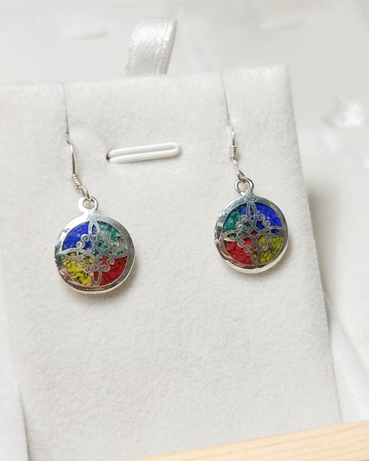 AROS PLATA NACIONAL NUDO DE BRUJA MIX LAPIDADO