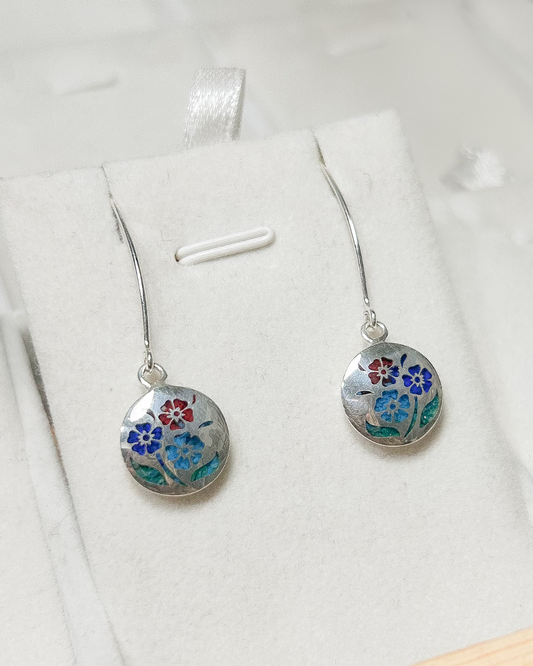 AROS PLATA NACIONAL FLOR MIX LAPIDADO