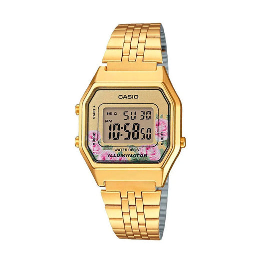 RELOJ CASIO RETRO LA680WGA-4CDF DORADO MUJER  FLORAL